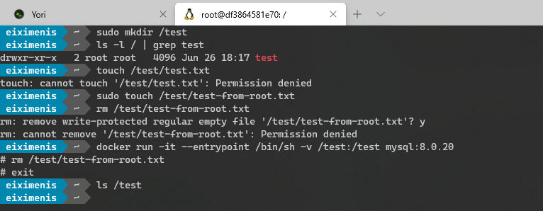 Borrar un fichero de root del host desde dentro del contenedor